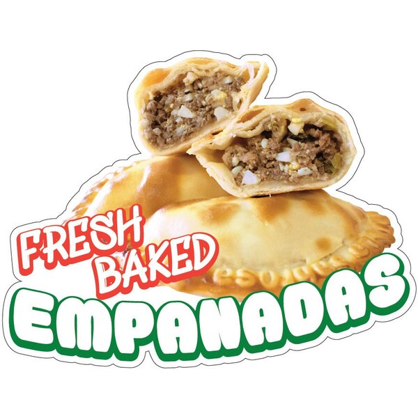 Signmission Fresh Baked Empanadas Decal Concession Stand Food Truck Sticker, D-DC-16 Fresh Baked Empanadas19 D-DC-16 Fresh Baked Empanadas19 - main